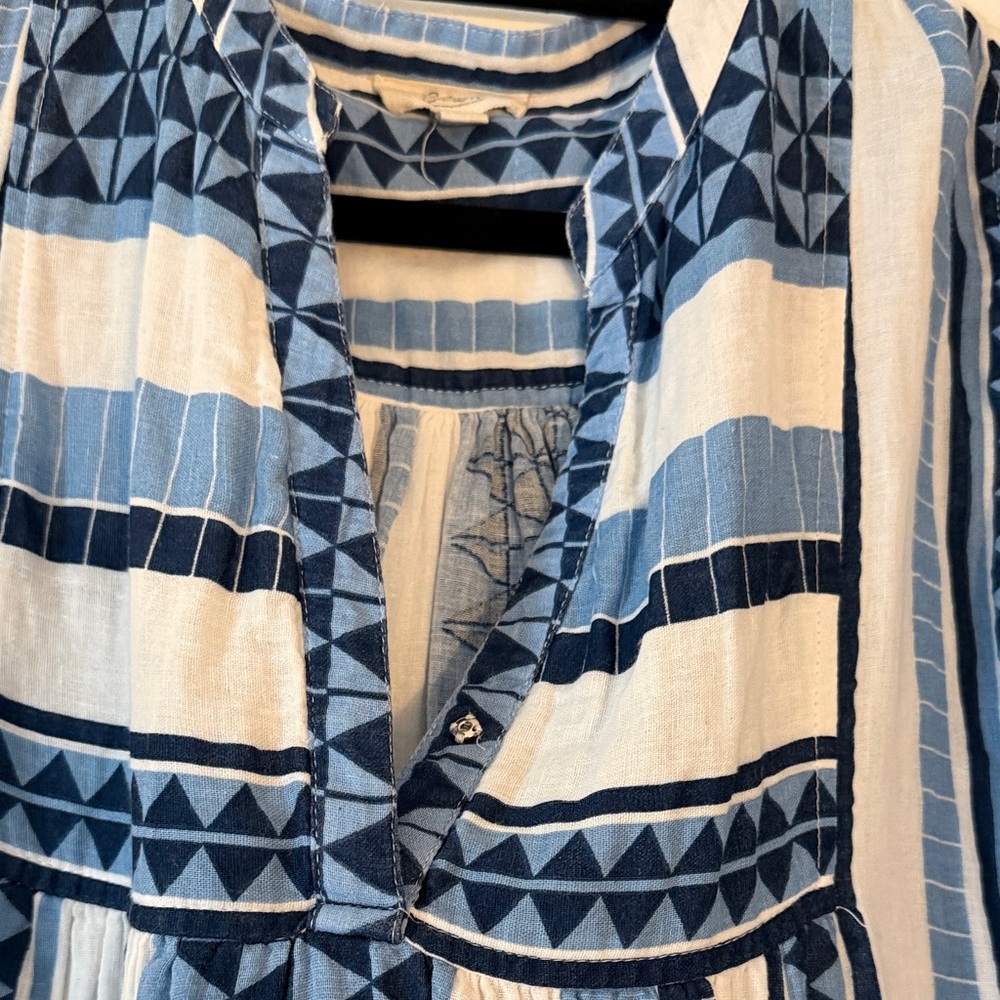 Elan Blue and White Striped Mini Dress - Picture 5 of 5